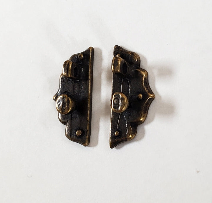 Dollhouse Cabinet Handles Pulls Decorative Bronze x2 1:12 Scale Miniatures - Miniature Crush