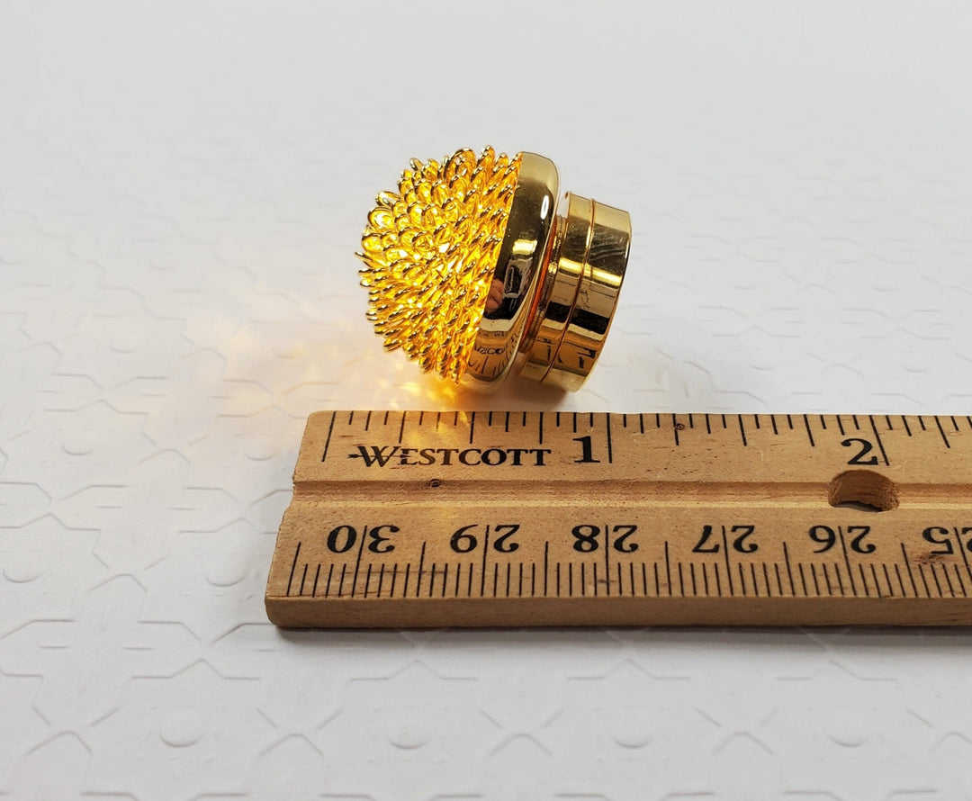 Dollhouse Ceiling Light Battery Operated Gold Fancy 1:12 Scale Miniature - Miniature Crush
