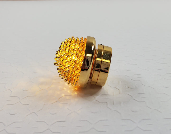 Dollhouse Ceiling Light Battery Operated Gold Fancy 1:12 Scale Miniature - Miniature Crush