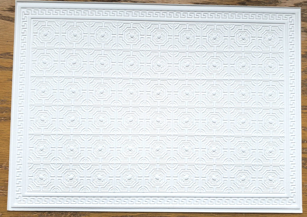 Dollhouse Ceiling Paper Embossed Textured Foam Board 1:12 Scale Miniature World Model 34944 - Miniature Crush