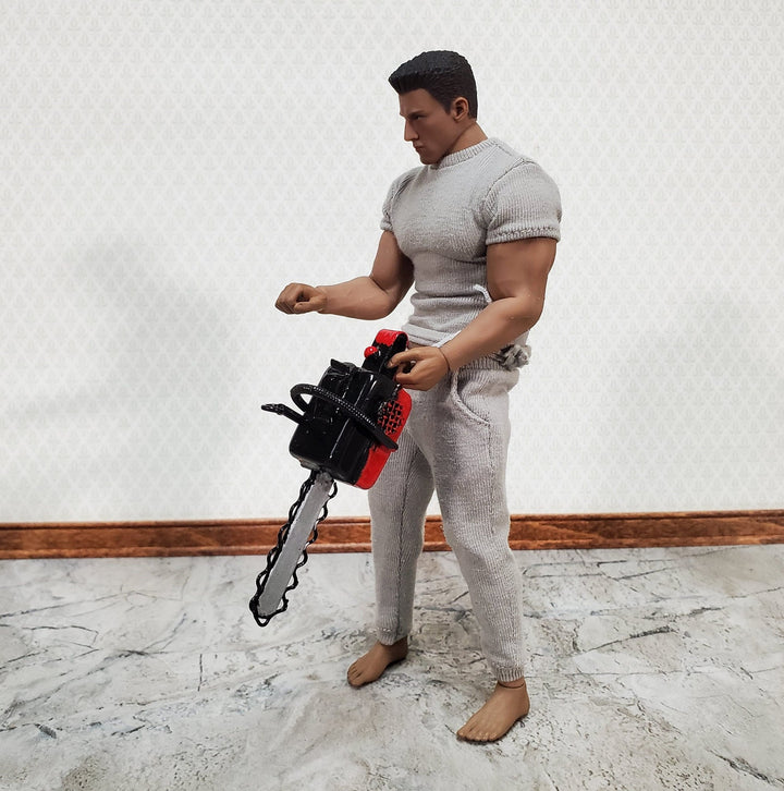 Dollhouse Chain Saw for the Garden or Yard Metal 1:12 Scale Miniature Prop Garage - Miniature Crush