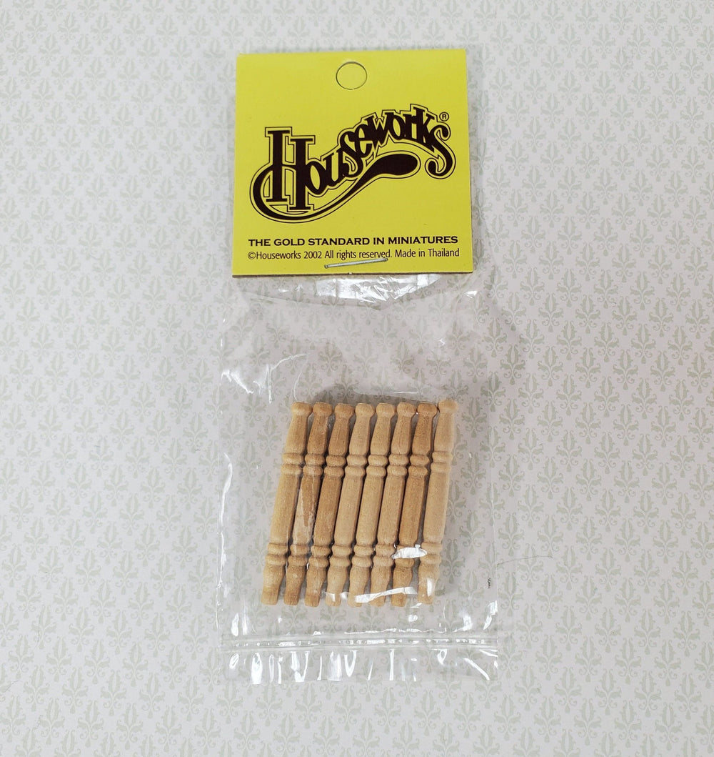 Dollhouse Chair Legs Spindles Small Wood for Building x8 1:12 Scale 1 3/8" Long HW12017 - Miniature Crush