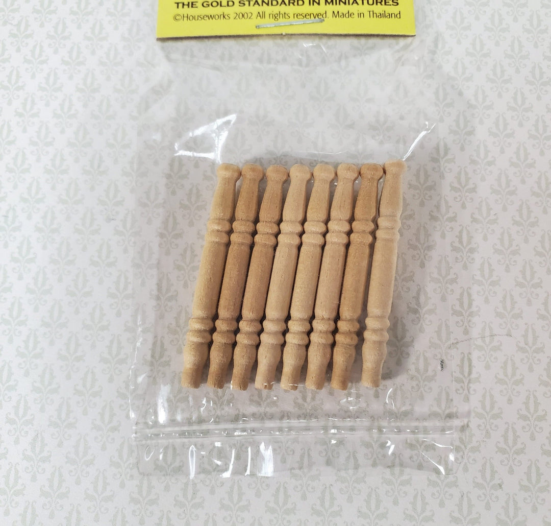 Dollhouse Chair Legs Spindles Small Wood for Building x8 1:12 Scale 1 3/8" Long HW12017 - Miniature Crush