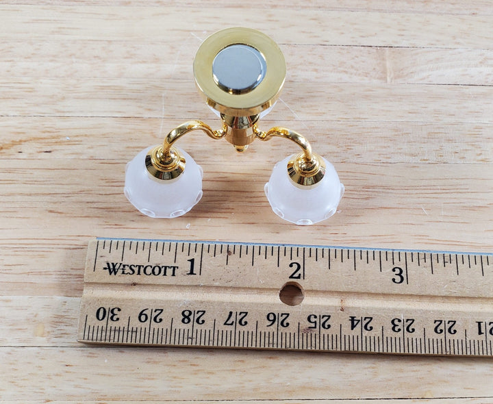 Dollhouse Chandelier Battery Ceiling Light 3 Arm Flower 1:12 Scale Miniature - Miniature Crush