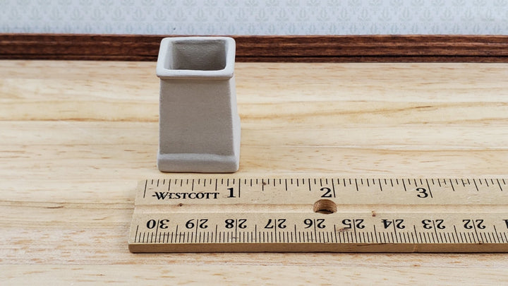 Dollhouse Chimney Pot Small Smoke Stack Square Ceramic 1:12 Scale Miniature - Miniature Crush