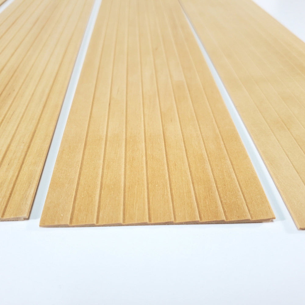 Dollhouse Clapboard Siding Panels 3/8" Wood Paneling x4 Sheets - Miniature Crush