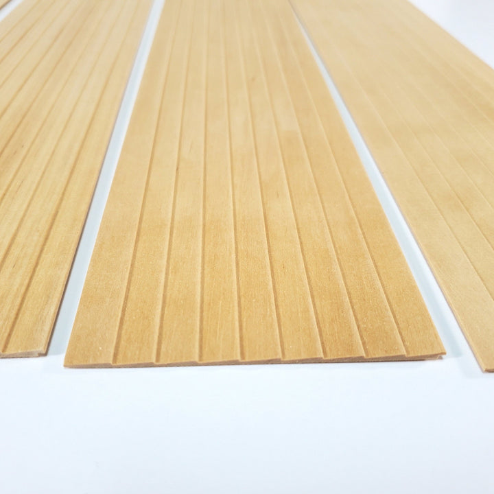 Dollhouse Clapboard Siding Panels 3/8" Wood Paneling x4 Sheets - Miniature Crush