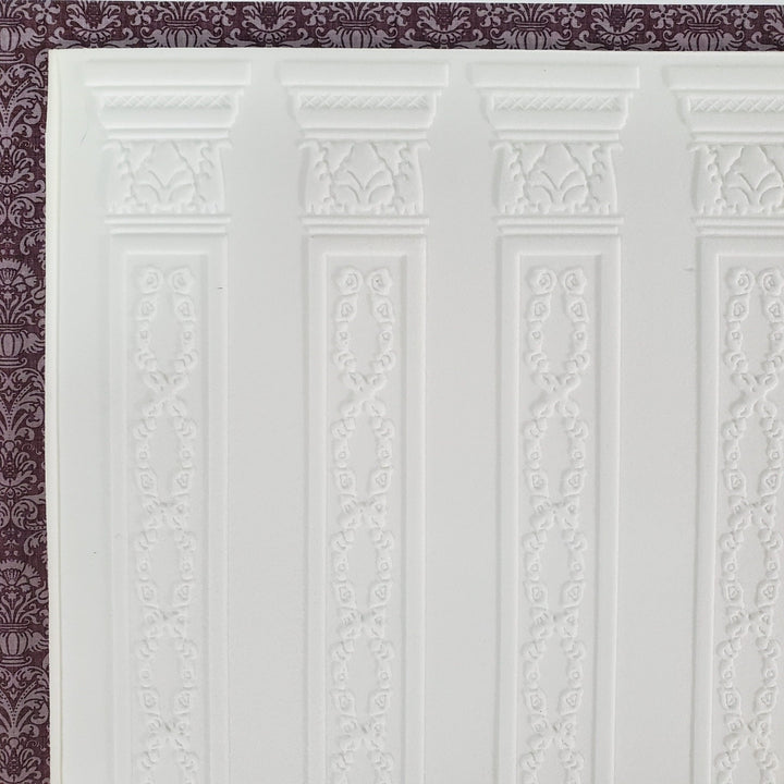 Dollhouse Column Wall Panel Embossed Textured Foam Board 1:12 Scale World Model 34933 - Miniature Crush