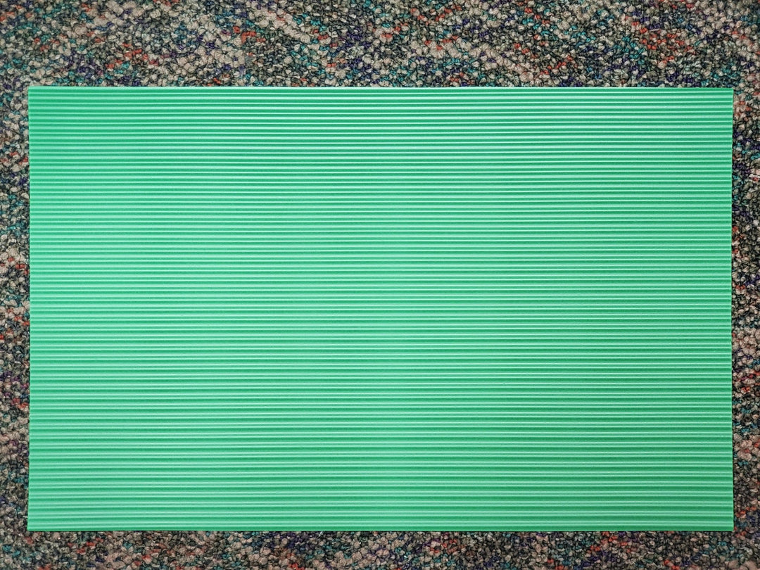 Dollhouse Corrugated Roof Panel Green Plastic 1:12 Scale Roofing Miniature - Miniature Crush
