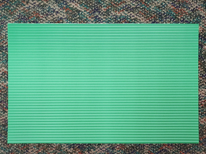Dollhouse Corrugated Roof Panel Green Plastic 1:12 Scale Roofing Miniature - Miniature Crush
