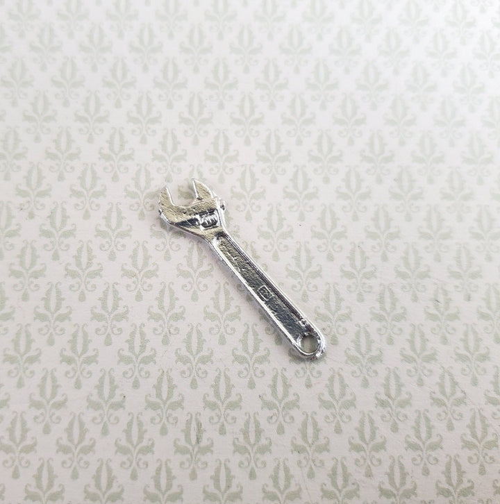 Dollhouse Crescent Wrench Large 1:12 Scale Miniature Tool Painted Metal - Miniature Crush