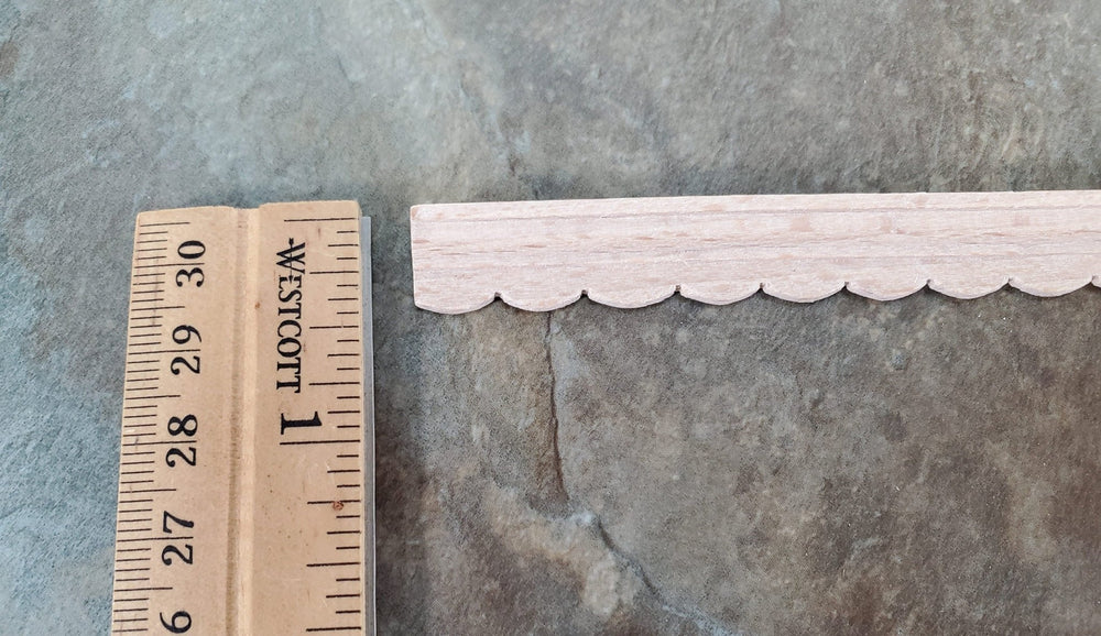 Dollhouse Crown Molding Cornice Trim Custom Victorian 7/16" tall x 18" 1:12 Scale Miniature - Miniature Crush
