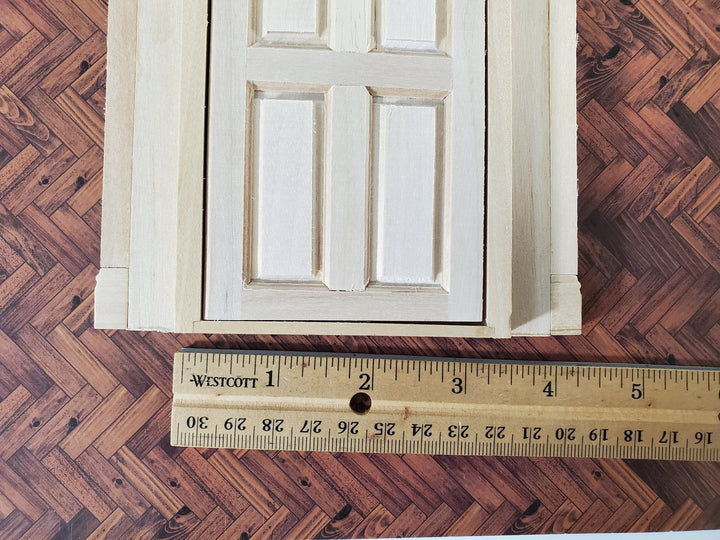 Dollhouse Exterior Door Large Fancy with Columns 1:12 Scale Miniature Fairy Door - Miniature Crush