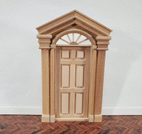 Dollhouse Exterior Door Large Fancy with Columns 1:12 Scale Miniature Fairy Door