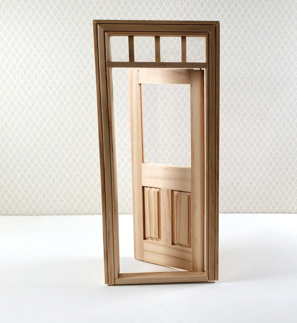 Dollhouse Exterior Door with Transom Window 1:12 Scale Houseworks #6018 - Miniature Crush