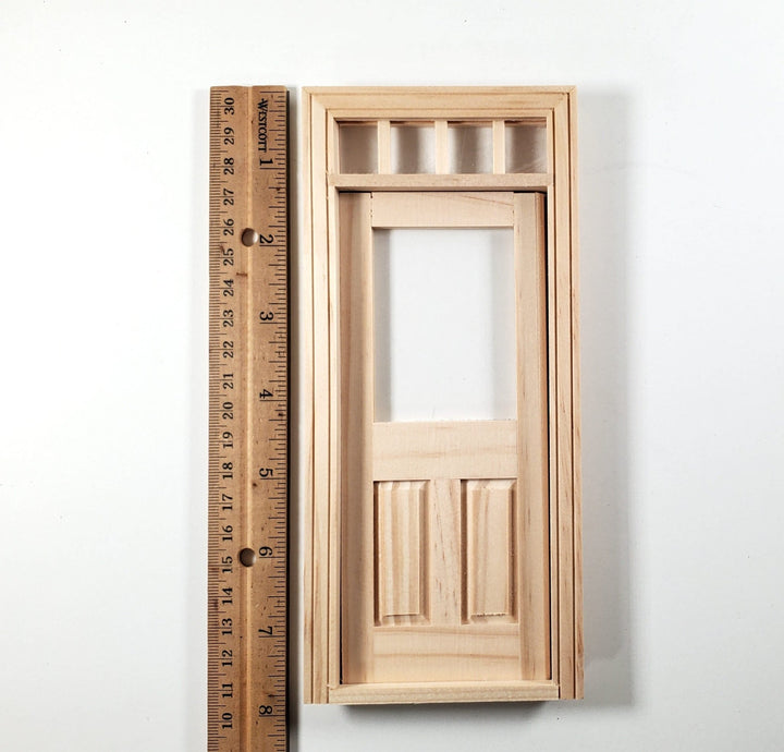 Dollhouse Exterior Door with Transom Window 1:12 Scale Houseworks #6018 - Miniature Crush