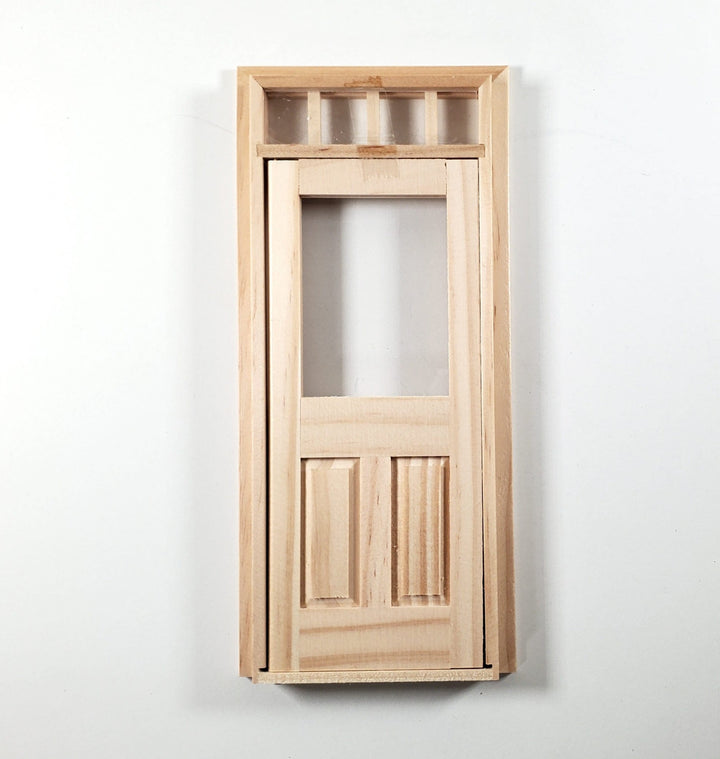 Dollhouse Exterior Door with Transom Window 1:12 Scale Houseworks #6018 - Miniature Crush