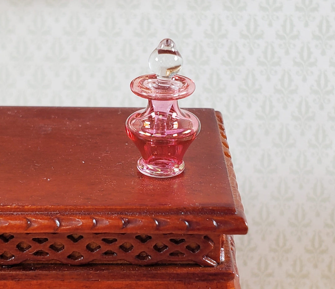 Dollhouse Fancy Perfume Bottle Cranberry Glass 1:12 Scale by Philip Grenyer - Miniature Crush