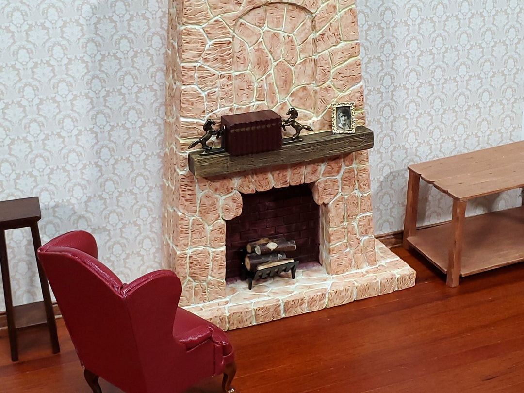 Dollhouse Fireplace Large Southwest Style Ceiling Height 1:12 Scale Miniature - Miniature Crush