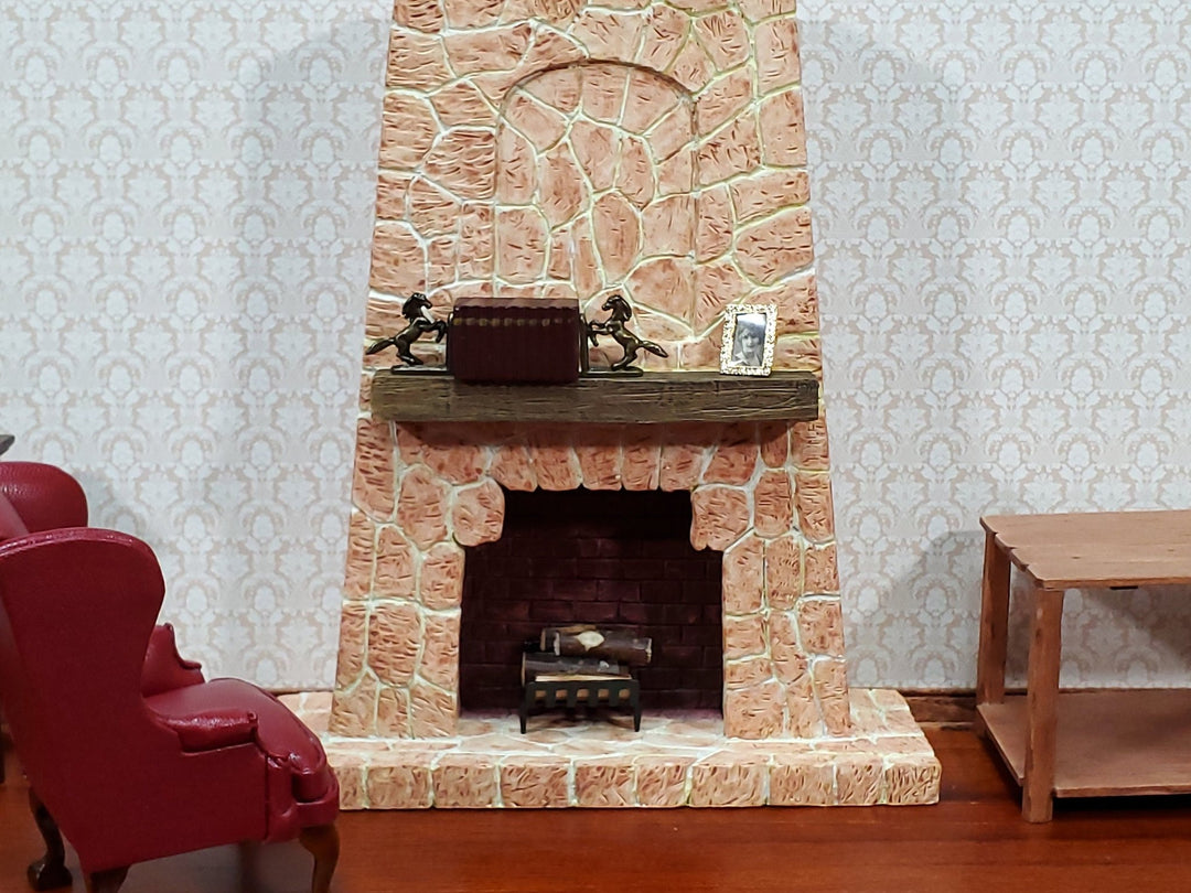 Dollhouse Fireplace Large Southwest Style Ceiling Height 1:12 Scale Miniature - Miniature Crush