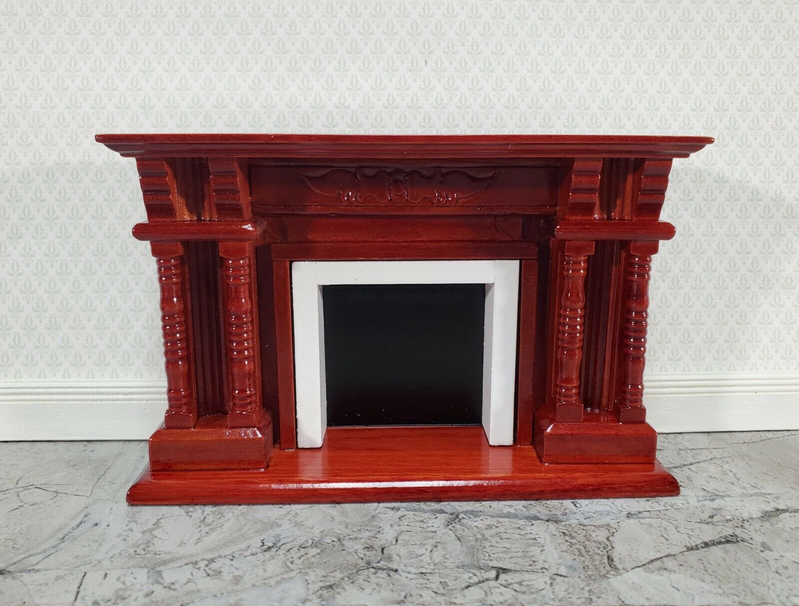 Miniature store dollhouse fireplaces