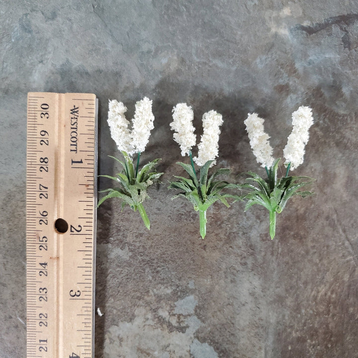 Dollhouse Flowing Yucca Plant on Spike x3 1:12 Scale Miniature Garden Flower - Miniature Crush