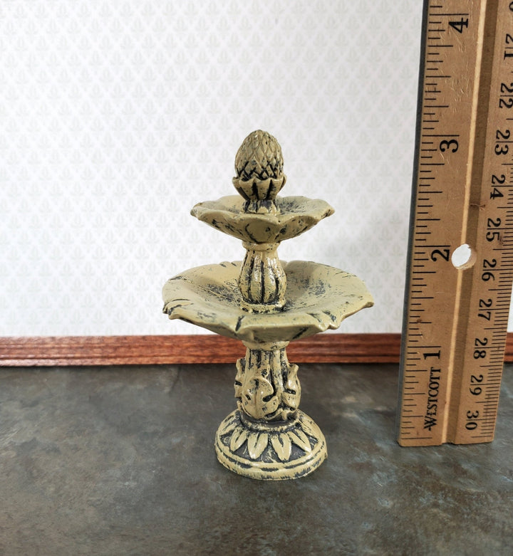 Dollhouse Garden Fountain Bird Bath Fairy Garden 1:12 Scale Miniature Decor - Miniature Crush
