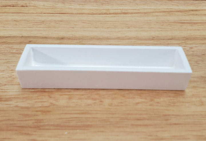 Dollhouse Garden Window or Flower Box White Wood 1:12 Scale Miniature 3 7/16" long - Miniature Crush