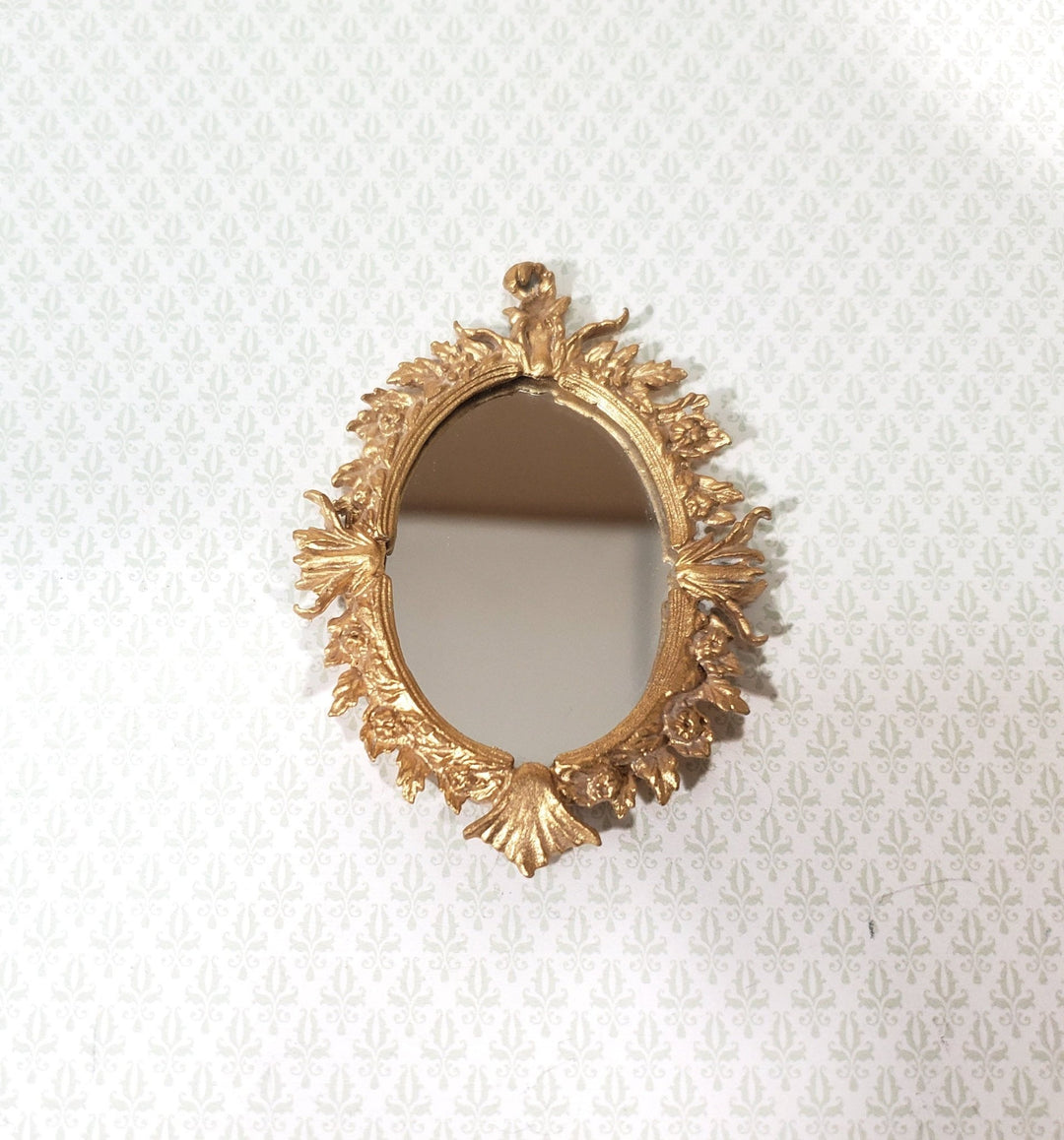 Dollhouse Gilt Mirror French Victorian Style Fancy 1:12 Scale by Falcon A3995 - Miniature Crush