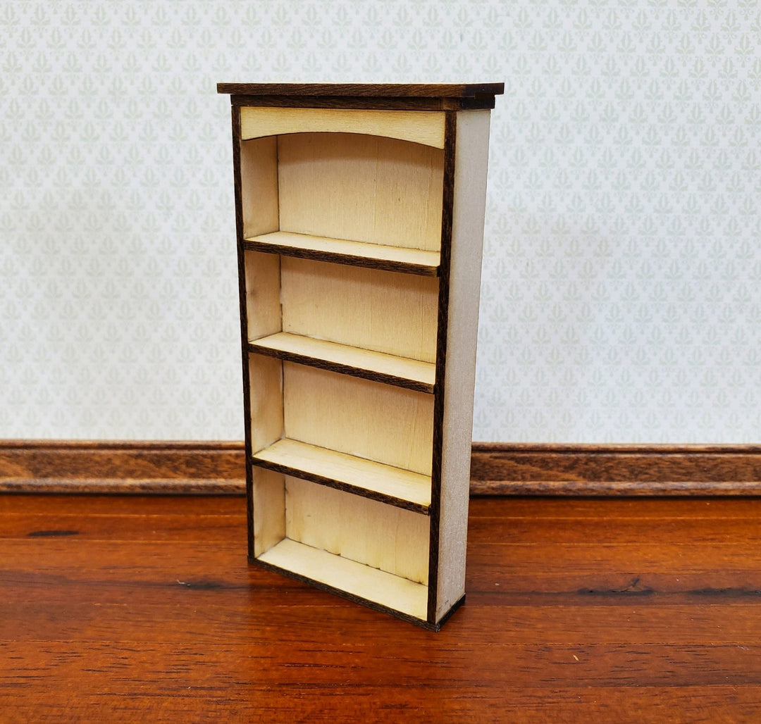 Dollhouse HALF SCALE Bookcase KIT 1:24 Scale Miniature DIY Library Bookshelf - Miniature Crush