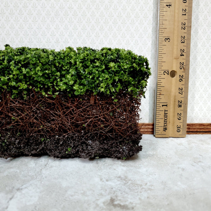Dollhouse Hedge Tall Dark Green with Vine Stems Free Standing 1:12 Scale Miniature - Miniature Crush