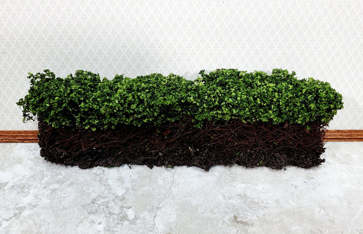 Dollhouse Hedge Tall Dark Green with Vine Stems Free Standing 1:12 Scale Miniature - Miniature Crush