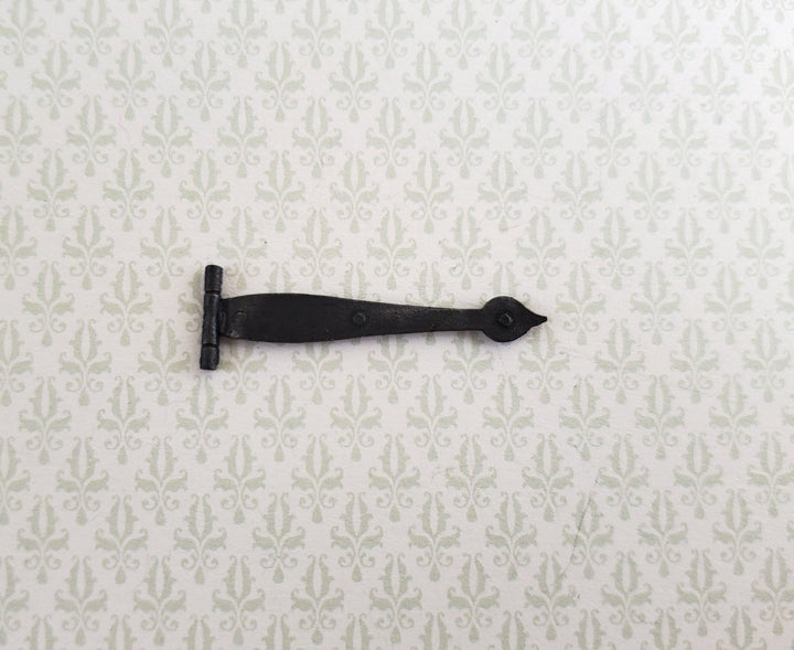 Dollhouse Hinge Non-Working Large Antique Tudor Style Black 1:12 Scale Miniature - Miniature Crush