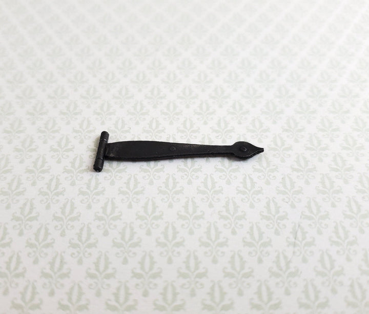 Dollhouse Hinge Non-Working Large Antique Tudor Style Black 1:12 Scale Miniature - Miniature Crush