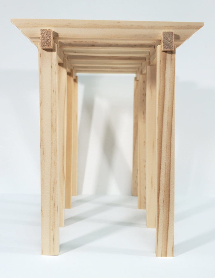 Dollhouse KIT Garden Pergola Arbor Trellis for Flowers Wood 1:12 Scale Miniature - Miniature Crush