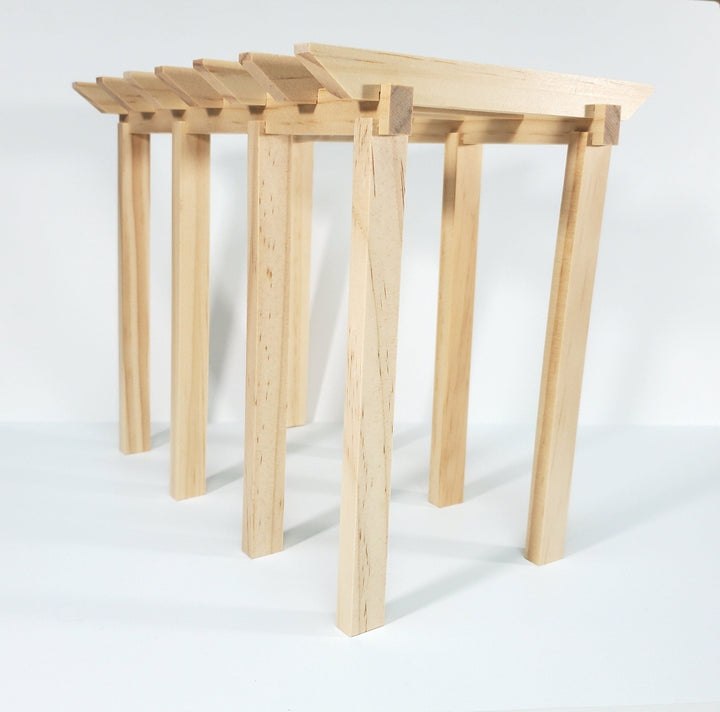 Dollhouse KIT Garden Pergola Arbor Trellis for Flowers Wood 1:12 Scale Miniature - Miniature Crush