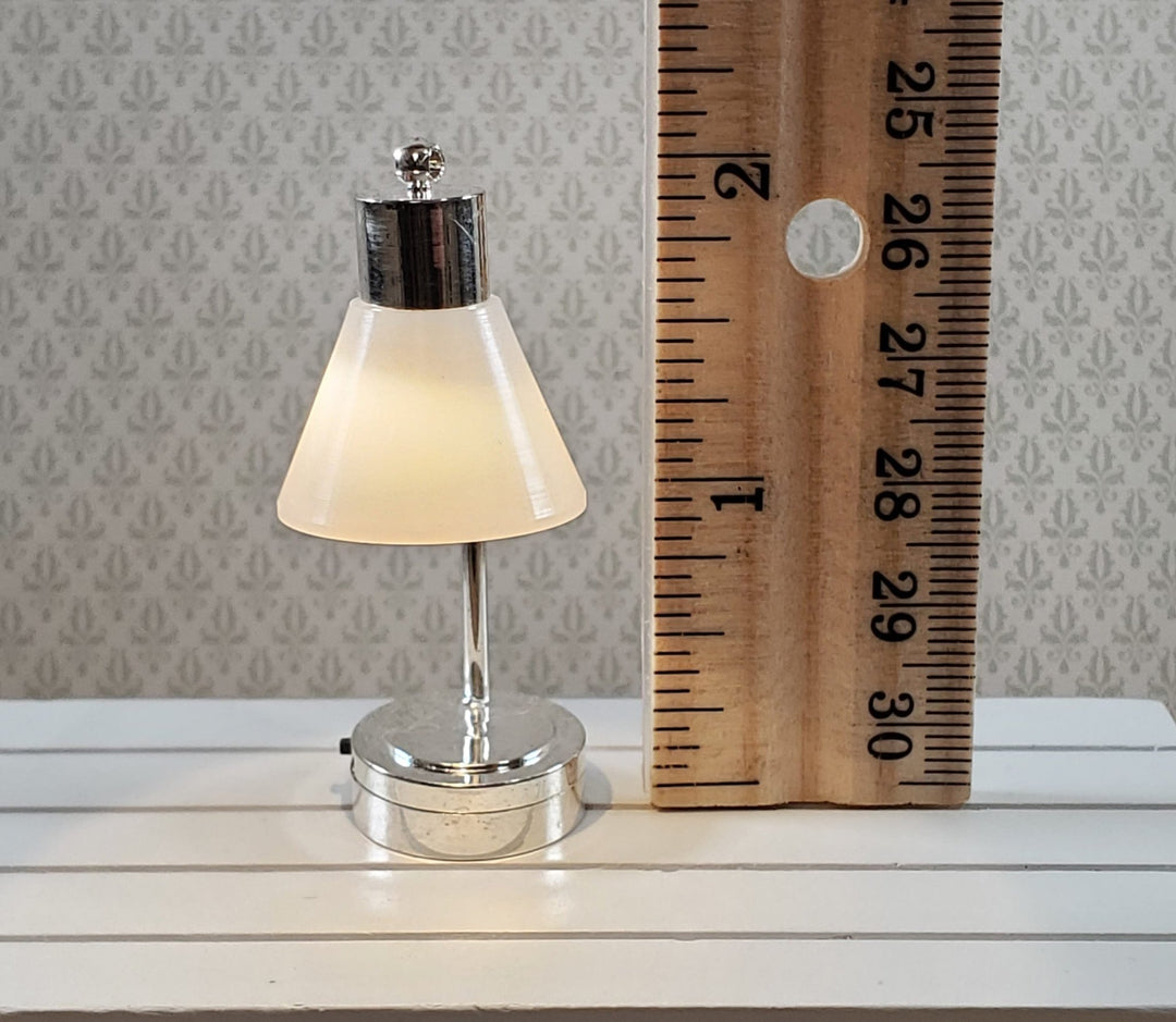Dollhouse Lamp Desk Table Light Battery Operated LARGE Modern Style Miniature - Miniature Crush