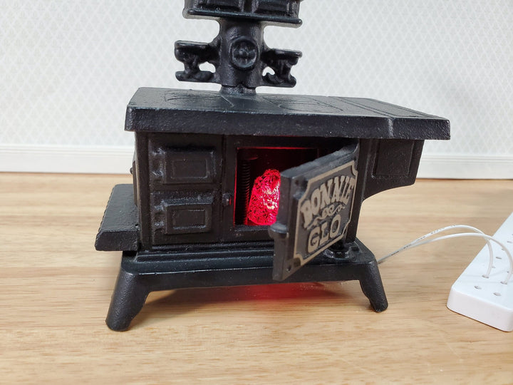 Dollhouse Lighted Coal Insert Red Light Small Fits Phoenix Kitchener 1:12 Scale - Miniature Crush