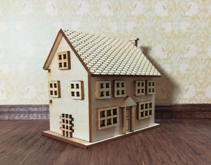 Dollhouse Miniature 1:144 Scale Kit House 2 Story with Fireplace 5 Rooms - Miniature Crush
