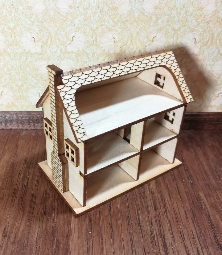 Dollhouse Miniature 1:144 Scale Kit House 2 Story with Fireplace 5 Rooms - Miniature Crush
