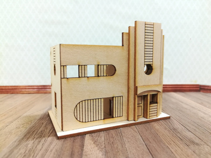 Dollhouse Miniature 1:144 Scale Kit House Art Deco Style 4 Rooms Easy Build - Miniature Crush