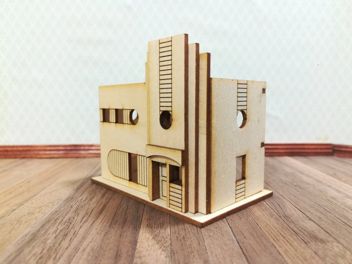 Dollhouse Miniature 1:144 Scale Kit House Art Deco Style 4 Rooms Easy Build - Miniature Crush