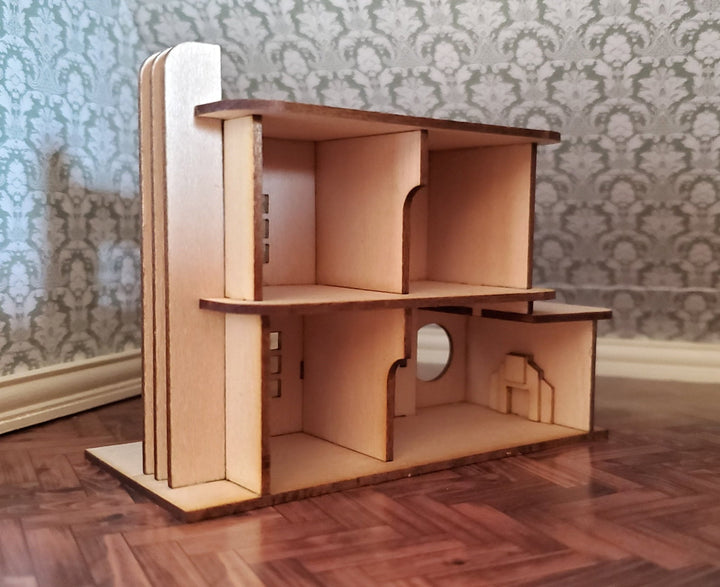 Dollhouse Miniature 1:144 Scale KIT House Art Deco Style With Fireplace - Miniature Crush