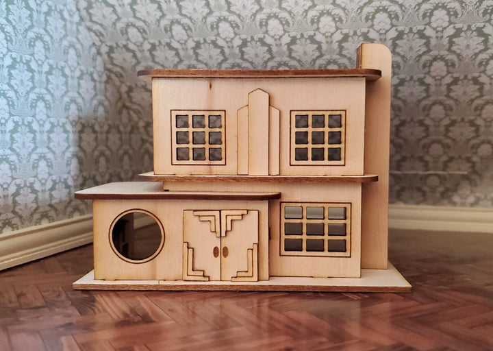 Dollhouse Miniature 1:144 Scale KIT House Art Deco Style With Fireplace - Miniature Crush