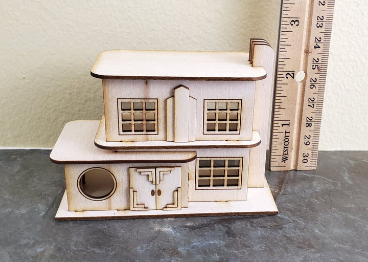 Dollhouse Miniature 1:144 Scale KIT House Art Deco Style With Fireplace - Miniature Crush
