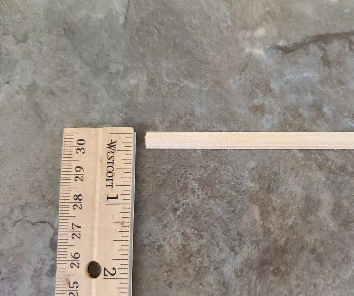 Dollhouse Miniature 6" Scrap Trim Chair Rail or Trim Molding 1/4" wide 12 Pieces 1:12 Scale Flat Back - Miniature Crush