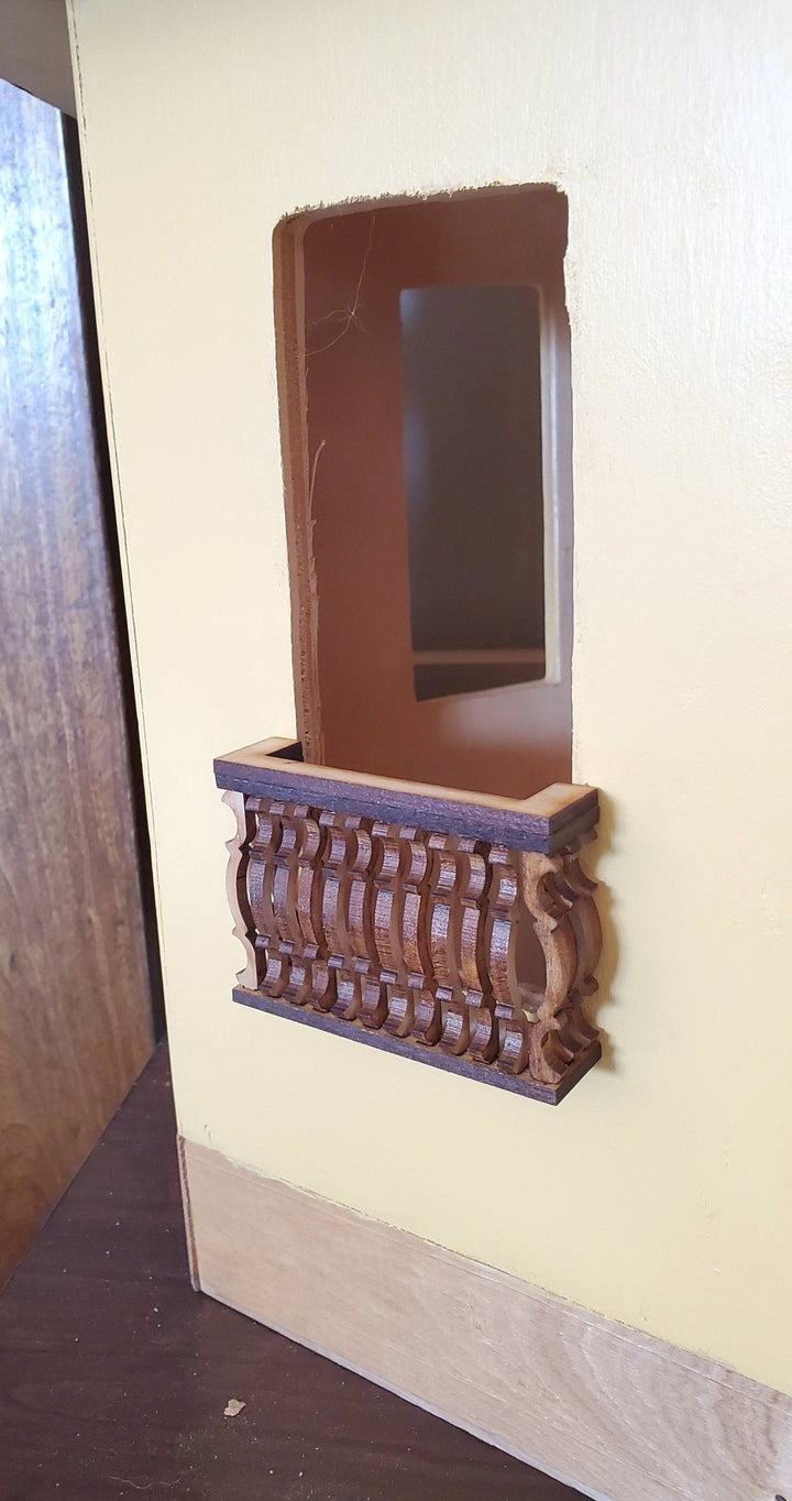 Dollhouse Miniature Balcony Gate for Window Square DIY 1:12 Scale 3" - Miniature Crush