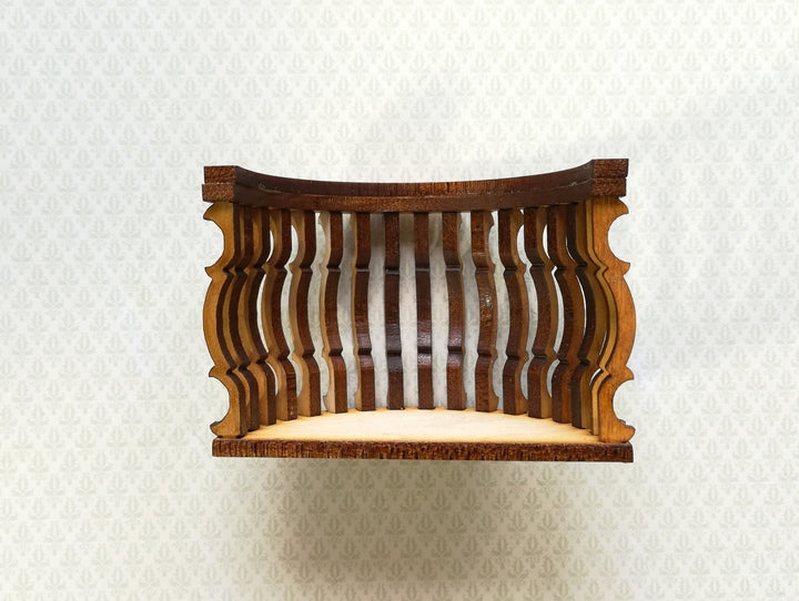 Dollhouse Miniature Balcony Half Round Window or Door Unfinished 1:12 Scale 3" - Miniature Crush
