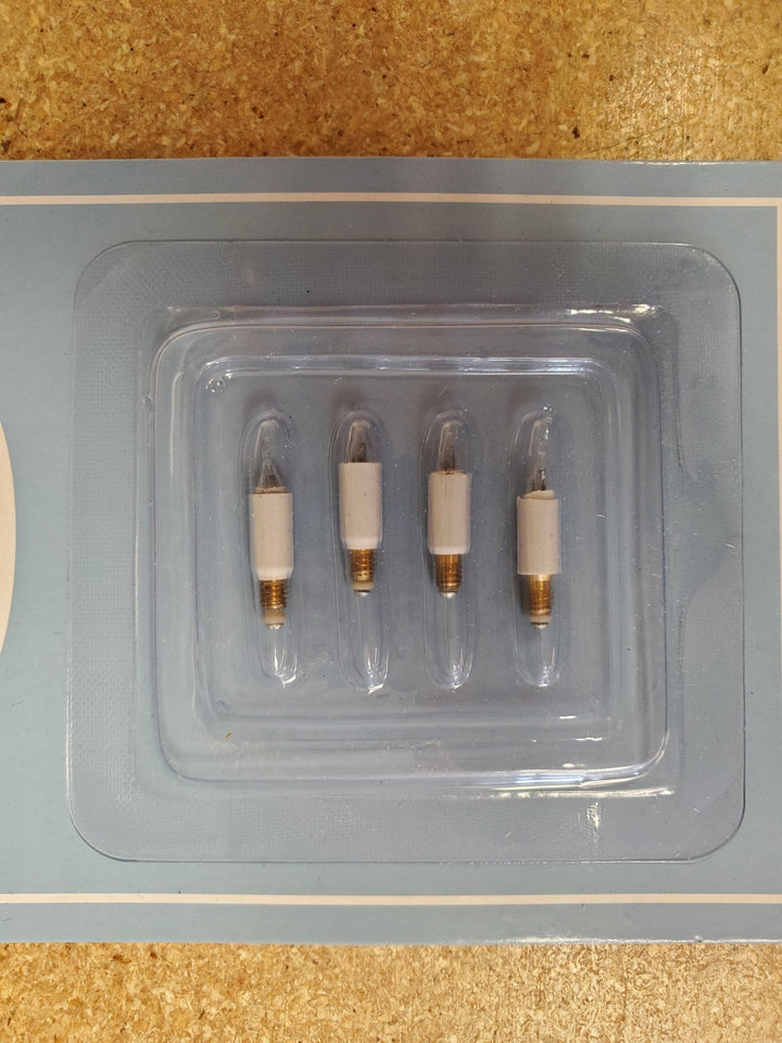 Dollhouse Miniature Candle Stick Bulbs 12 Volt 4 piece 1:12 Scale Replacement Lights - Miniature Crush