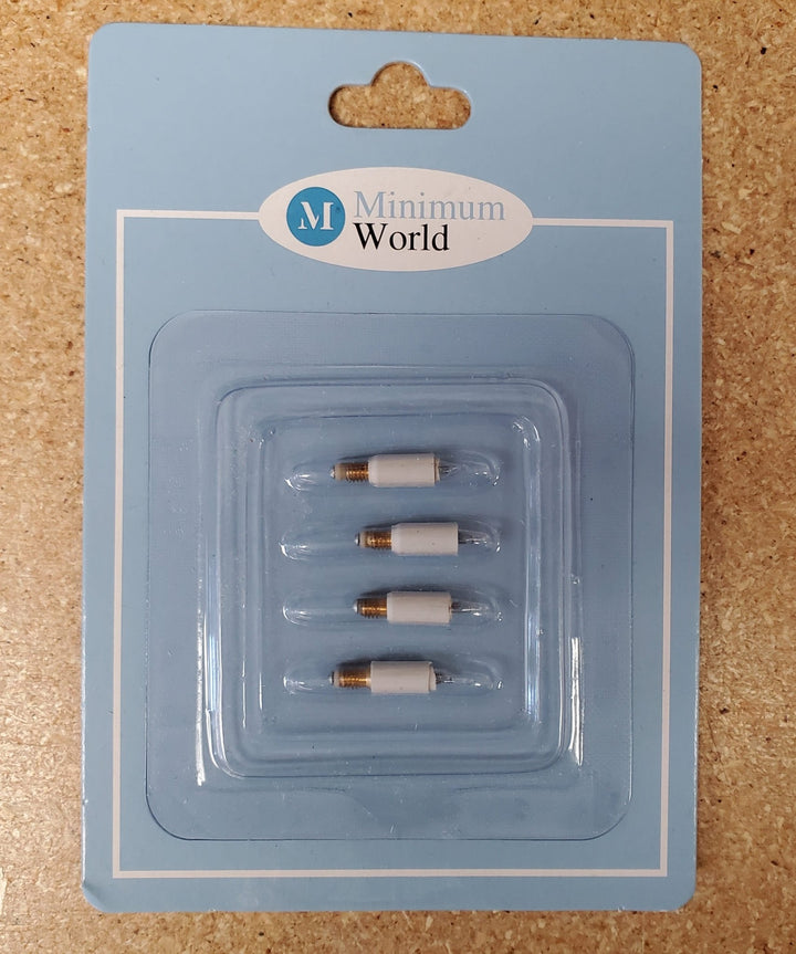 Dollhouse Miniature Candle Stick Bulbs 12 Volt 4 piece 1:12 Scale Replacement Lights - Miniature Crush